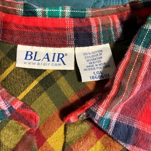 Blair Women's Multi Color Flannel Shirt - Picture 4 of 6